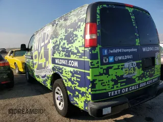 2011 Chevrolet Express Cargo with VIN 1GCSGAFX7B1175082, listed as a Copart auction lot 76302444 with Not provided miles and Salvage title. Bid and sale history available at DreamBid. Image 2.
