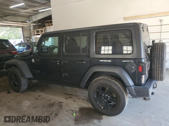2020 Jeep Wrangler Unlimited Sport Altitude with VIN 1C4HJXDN9LW154318, listed as a Copart auction lot 56473335 with 99,482 mi miles and Salvage title. Bid and sale history available at DreamBid. Image 2.