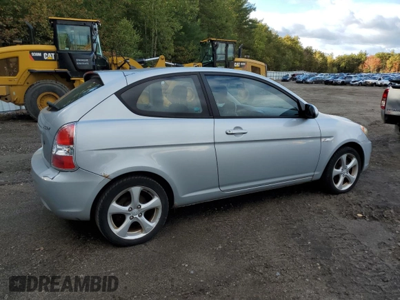 2007 Hyundai Accent SE with VIN KMHCN36C37U035020, listed as a Copart auction lot 75722614 with 54,288 mi miles and Clean Title. Bid and sale history available at carsss.com. Image 3.