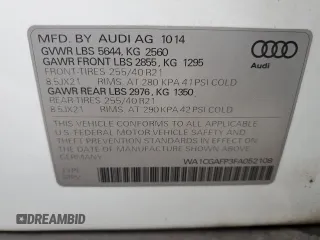 2015 Audi SQ5 Premium Plus with VIN WA1CGAFP3FA052108, listed as a Copart auction lot 81461554 with 70,470 mi miles and Salvage Title. Bid and sale history available at carsss.com. Image 12.