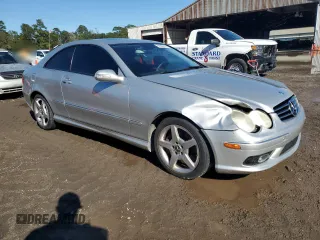 2005 Mercedes-Benz CLK 500 with VIN WDBTJ75J05F139522, listed as a Copart auction lot 80596524 with 95,997 mi miles and Salvage Title. Bid and sale history available at DreamBid. Image 4.