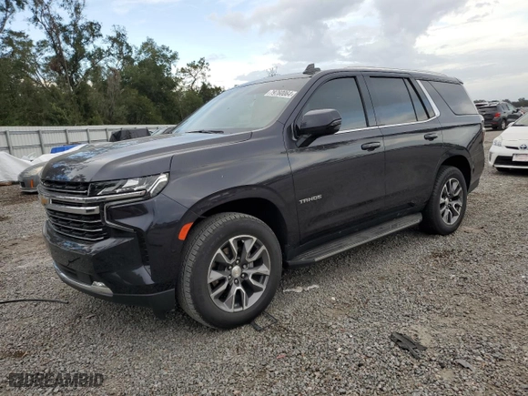 2022 Chevrolet Tahoe LT with VIN 1GNSCNKD6NR267554, listed as a Copart auction lot 79760064 with 20,889 mi miles and Salvage Title. Bid and sale history available at carsss.com. Image 1.