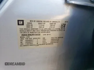 2015 GMC Terrain SLT с VIN 2GKALSEK2F6134725, выставлен на аукционе Copart как лот 60078825 с пробегом 97 073 миль миль и Чистый • Clean title. История ставок и продаж доступна на DreamBid. Изображение 13.