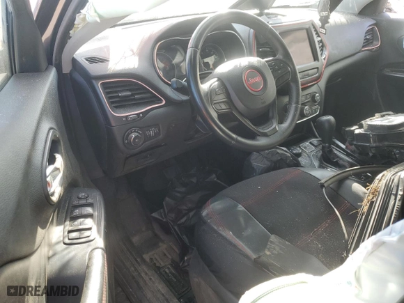 2019 Jeep Cherokee Trailhawk with VIN 1C4PJMBX4KD463347, listed as a Copart auction lot 42496145 with 0 mi miles and Salvage Title. Bid and sale history available at carsss.com. Image 8.