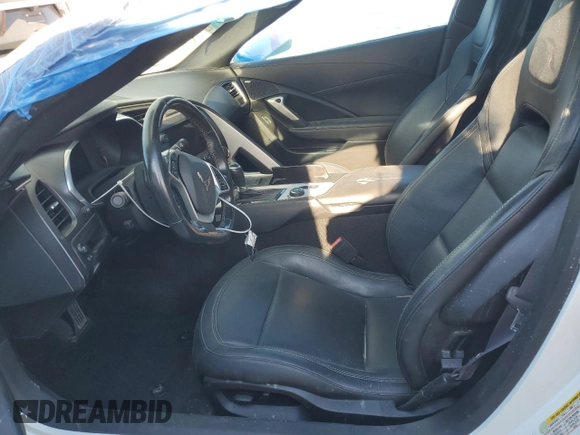 2017 Chevrolet Corvette 1LT with VIN 1G1YB2D75H5113871, listed as a Copart auction lot 73677114 with 0 mi miles and Salvage Title. Bid and sale history available at carsss.com. Image 7.
