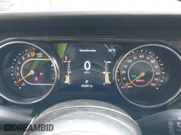 2021 Jeep Wrangler Unlimited Sahara with VIN 1C4HJXEG0MW703812, listed as a IAAI auction lot 42186089 with 50,349 mi miles and . Bid and sale history available at DreamBid. Image 7.