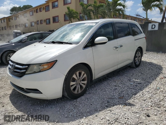 2015 Honda Odyssey EX-L with VIN 5FNRL5H64FB002316, listed as a Copart auction lot 54916735 with 133,170 mi miles and Clean Title. Bid and sale history available at DreamBid. Image 1.
