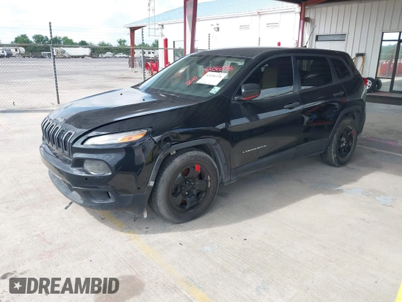 2015 Jeep Cherokee Sport with VIN 1C4PJLAB2FW539397, listed as a IAAI auction lot 42156576 with 120,409 mi miles. Bid and sale history available at carsss.com. Image 2.