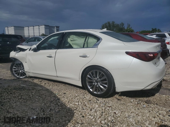 2019 Infiniti Q50 3.0t LUXE with VIN JN1EV7AP4KM518719, listed as a Copart auction lot 52397195 with 84,986 mi miles and Non Repairable. Bid and sale history available at carsss.com. Image 2.