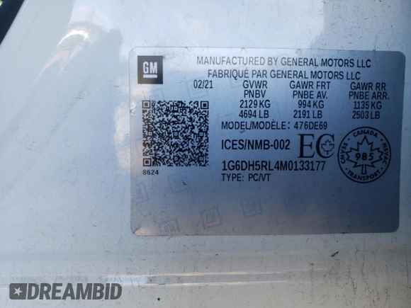 2021 Cadillac CT4 V-Series z VIN 1G6DH5RL4M0133177, wystawiony jako Copart lot #81826884 z przebiegiem 66 328 mil mil oraz Szkoda całkowita • Salvage title. Historia ofert i sprzedaży dostępna na DreamBid. Obrazek 13.