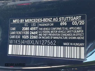 2020 Mercedes-Benz CLA 250 with VIN W1K5J4HBXLN127562, listed as a IAAI auction lot 41821794 with 45,296 mi miles and . Bid and sale history available at DreamBid. Image 9.