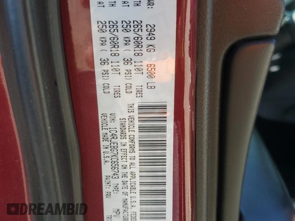 2019 Jeep Grand Cherokee Limited z VIN 1C4RJEBG7KC656743, wystawiony jako Copart lot #52202455 z przebiegiem 85 273 mil mil oraz Szkoda całkowita • Salvage title. Historia ofert i sprzedaży dostępna na DreamBid. Obrazek 13.