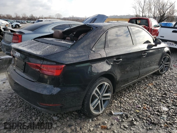 2020 Audi A3 Sedan Premium with VIN WAUAUGFF5LA105349, listed as a Copart auction lot 82892114 with 0 mi miles and Salvage Title. Bid and sale history available at carsss.com. Image 3.