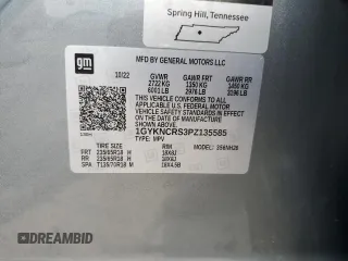 2023 Cadillac XT5 FWD Premium Luxury with VIN 1GYKNCRS3PZ135585, listed as a Copart auction lot 58891914 with 32,325 mi miles and Salvage Title. Bid and sale history available at carsss.com. Image 12.