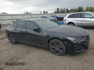 2022 Acura TLX w/A-Spec Package with VIN 19UUB5F51NA003892, listed as a Copart auction lot 53790725 with 52,986 mi miles and Salvage title. Bid and sale history available at DreamBid. Image 4.