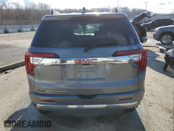2021 GMC Acadia Denali with VIN 1GKKNPLS1MZ136031, listed as a Copart auction lot 87427094 with 42,556 mi miles and Salvage title. Bid and sale history available at DreamBid. Image 6.