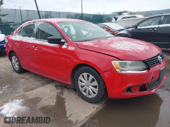 2013 Volkswagen Jetta Sedan S with VIN 3VW2K7AJ9DM382421, listed as a IAAI auction lot 41738229 with 213,908 mi miles. Bid and sale history available at carsss.com. Image 1.