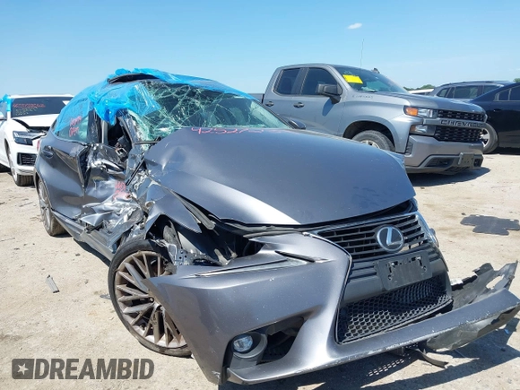 2015 Lexus IS 250 with VIN JTHBF1D25F5059886, listed as a IAAI auction lot 42527234 with 118,584 mi miles and . Bid and sale history available at DreamBid. Image 1.