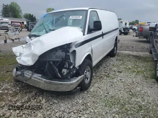 2018 Chevrolet Express Cargo with VIN 1GCWGAFG7J1906965, listed as a Copart auction lot 56163435 with Not provided miles and Salvage title. Bid and sale history available at DreamBid. Image 1.
