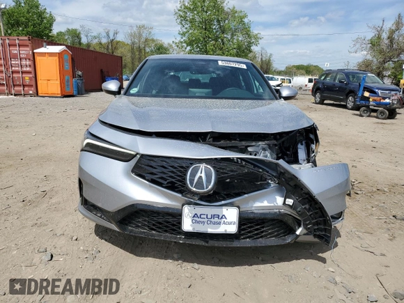 2025 Acura Integra w/A-Spec Package with VIN 19UDE4H30SA010941, listed as a Copart auction lot 53807295 with 1,600 mi miles and Salvage title. Bid and sale history available at DreamBid. Image 5.