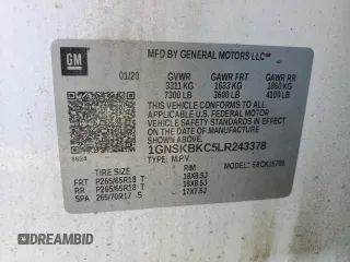 2020 Chevrolet Tahoe LT z VIN 1GNSKBKC5LR243378, wystawiony jako Copart lot #52690775 z przebiegiem 79 900 mil mil oraz Szkoda całkowita • Salvage title. Historia ofert i sprzedaży dostępna na DreamBid. Obrazek 13.