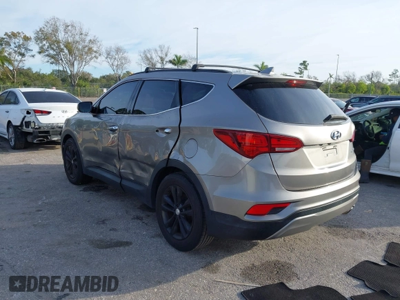 2017 Hyundai Santa Fe Sport 2.0T with VIN 5XYZU4LA0HG487276, listed as a IAAI auction lot 41441697 with 118,248 mi miles. Bid and sale history available at carsss.com. Image 3.