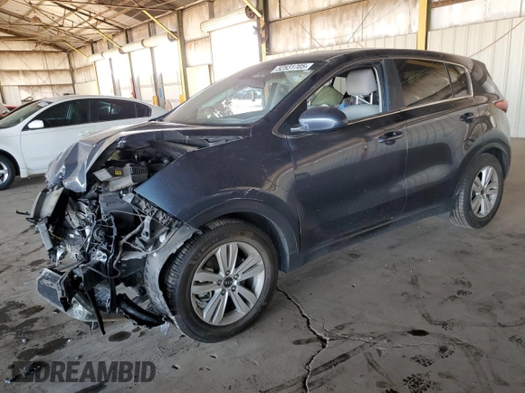 2019 Kia Sportage LX with VIN KNDPM3AC9K7613841, listed as a Copart auction lot 52531705 with 117,425 mi miles and Salvage Title. Bid and sale history available at carsss.com. Image 1.