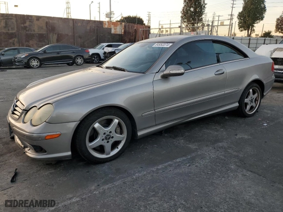 2003 Mercedes-Benz CLK-Class 5.0L with VIN WDBTJ75J13F024814, listed as a Copart auction lot 84953374 with 199,279 mi miles and Clean Title. Bid and sale history available at carsss.com. Image 1.