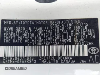 2015 Toyota Corolla L z VIN 2T1BURHE6FC336140, wystawiony jako IAAI lot #42260191 z przebiegiem 123 883 mil mil oraz . Historia ofert i sprzedaży dostępna na DreamBid. Obrazek 9.