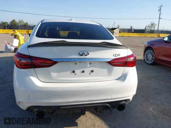 2018 Infiniti Q50 3.0t LUXE with VIN JN1EV7AP4JM364687, listed as a IAAI auction lot 41974812 with 87,439 mi miles. Bid and sale history available at carsss.com. Image 16.
