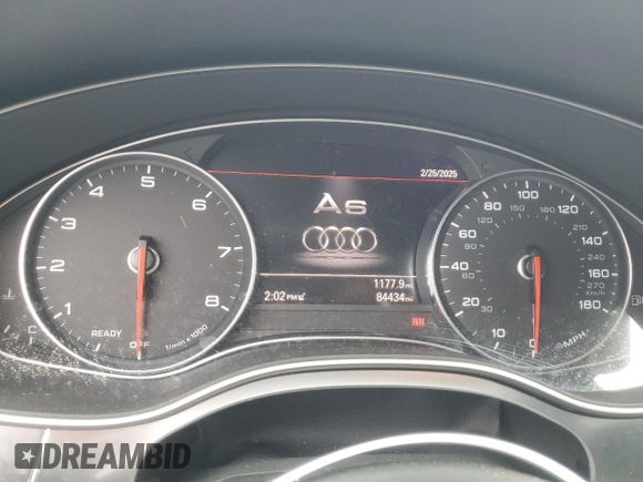 2016 Audi A6 2.0T Premium with VIN WAUFFAFC3GN009186, listed as a Copart auction lot 46414365 with 84,434 mi miles and Non Repairable. Bid and sale history available at carsss.com. Image 9.