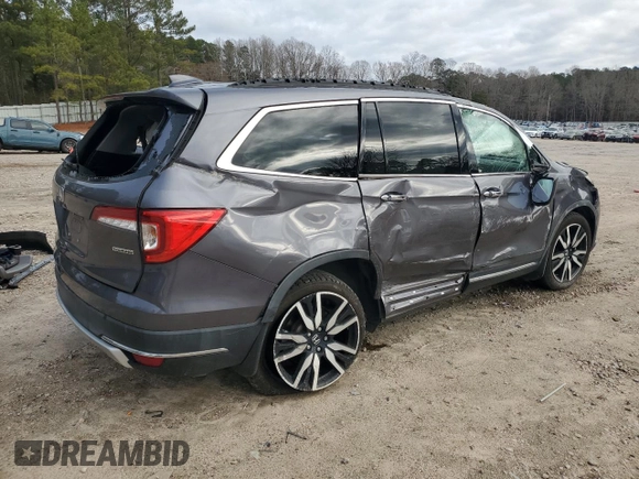 2020 Honda Pilot Touring 8-Passenger with VIN 5FNYF5H91LB004386, listed as a Copart auction lot 85913984 with 54,692 mi miles and Salvage Title. Bid and sale history available at DreamBid. Image 3.