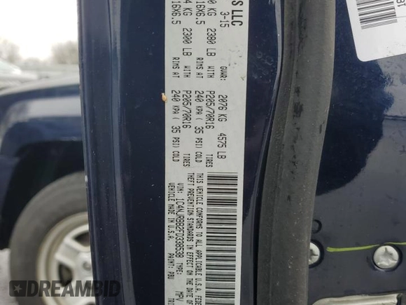 2015 Jeep Patriot Sport z VIN 1C4NJRBB2FD338538, wystawiony jako Copart lot #45280315 z przebiegiem 56 364 mil mil oraz Szkoda całkowita • Salvage title. Historia ofert i sprzedaży dostępna na DreamBid. Obrazek 15.