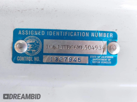 2021 Jeep Gladiator Rubicon с VIN 1C6JJTBG6ML504934, выставлен на аукционе IAAI как лот 42451700 с пробегом 49 952 миль миль и . История ставок и продаж доступна на DreamBid. Изображение 9.