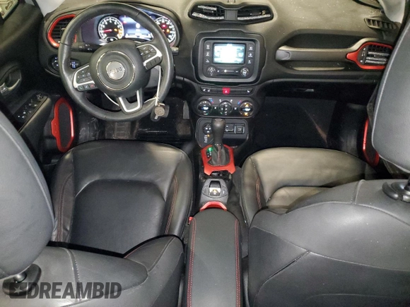 2017 Jeep Renegade Trailhawk with VIN ZACCJBCB2HPF93496, listed as a Copart auction lot 57511145 with 81,163 mi miles and Salvage title. Bid and sale history available at DreamBid. Image 8.