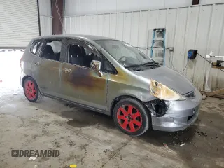 2007 Honda Fit with VIN JHMGD38437S002477, listed as a Copart auction lot 72065034 with 59,192 mi miles and Salvage Title. Bid and sale history available at carsss.com. Image 4.