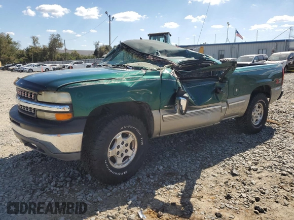1999 Chevrolet Silverado 1500 LS with VIN 1GCEK14T7XZ130096, listed as a Copart auction lot 75257524 with 0 mi miles and Non Repairable. Bid and sale history available at carsss.com. Image 1.