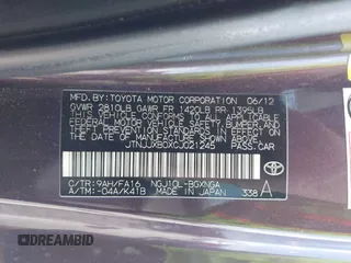 2012 Scion iQ with VIN JTNJJXB0XCJ021245, listed as a IAAI auction lot 42463167 with 158,901 mi miles and . Bid and sale history available at DreamBid. Image 9.