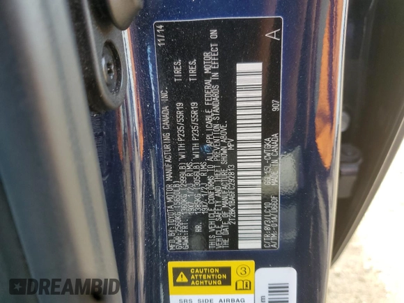 2015 Lexus RX 350 с VIN 2T2BK1BA6FC292813, выставлен на аукционе Copart как лот 62546805 с пробегом 22 292 миль миль и Списание • Salvage title. История ставок и продаж доступна на DreamBid. Изображение 13.
