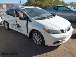 2012 Honda Civic Sdn EX with VIN 2HGFB2F82CH575716, listed as a IAAI auction lot 41630269 with 102,124 mi miles. Bid and sale history available at carsss.com. Image 1.