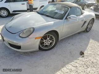 2007 Porsche Boxster with VIN WP0CA29867U711901, listed as a Copart auction lot 77470004 with 0 mi miles and Salvage Title. Bid and sale history available at carsss.com. Image 1.