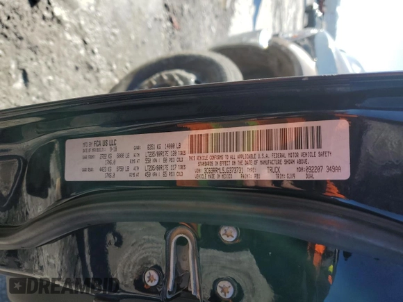 2018 Ram 3500 Laramie with VIN 3C63RRML5JG373731, listed as a Copart auction lot 41849925 with 147,461 mi miles and Salvage Title. Bid and sale history available at carsss.com. Image 12.