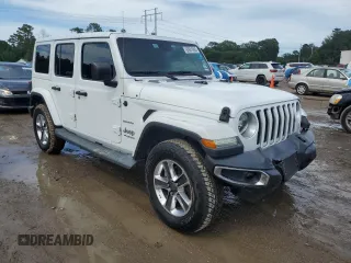2019 Jeep Wrangler Unlimited Sahara with VIN 1C4HJXEG9KW547685, listed as a Copart auction lot 60901085 with 81,169 mi miles and Salvage title. Bid and sale history available at DreamBid. Image 4.