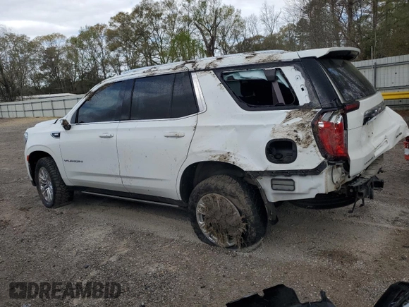 2022 GMC Yukon SLE with VIN 1GKS1AKD7NR201865, listed as a Copart auction lot 49668955 with 35,298 mi miles and Salvage Title. Bid and sale history available at carsss.com. Image 2.