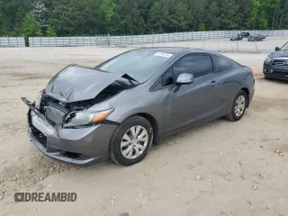 2012 Honda Civic Cpe LX with VIN 2HGFG3B56CH509026, listed as a Copart auction lot 52236744 with 178,795 mi miles and Salvage Title. Bid and sale history available at carsss.com. Image 1.