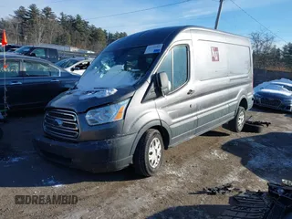2015 Ford Transit Cargo with VIN 1FTNE2CM5FKB24232, listed as a IAAI auction lot 41333965 with 42,949 mi miles and . Bid and sale history available at carsss.com. Image 2.