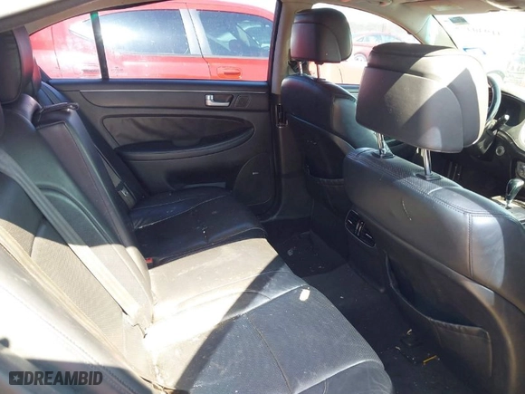 2013 Hyundai Genesis 3.8L with VIN KMHGC4DD9DU239485, listed as a IAAI auction lot 41930475 with 309,349 mi miles. Bid and sale history available at carsss.com. Image 8.