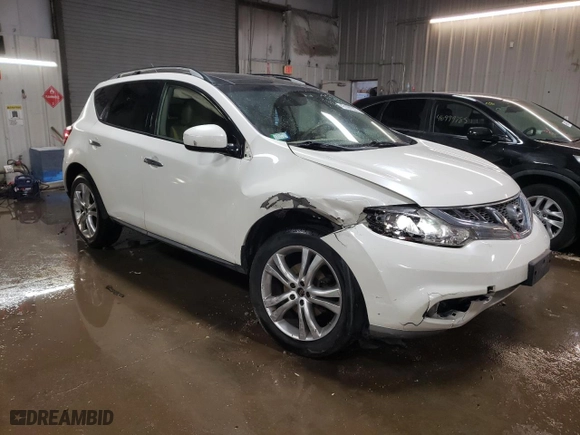 2012 Nissan Murano SL with VIN JN8AZ1MW2CW204528, listed as a Copart auction lot 47390035 with 116,466 mi miles and Salvage Title. Bid and sale history available at carsss.com. Image 4.