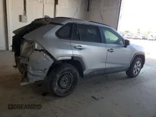 2019 Toyota RAV4 LE with VIN JTMG1RFV2KJ021318, listed as a Copart auction lot 46107385 with 57,863 mi miles and Salvage title. Bid and sale history available at DreamBid. Image 3.