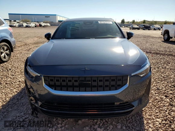 2022 Polestar 2 with VIN LPSED3KA6NL055049, listed as a Copart auction lot 87434224 with 24,421 mi miles and Salvage Title. Bid and sale history available at carsss.com. Image 5.